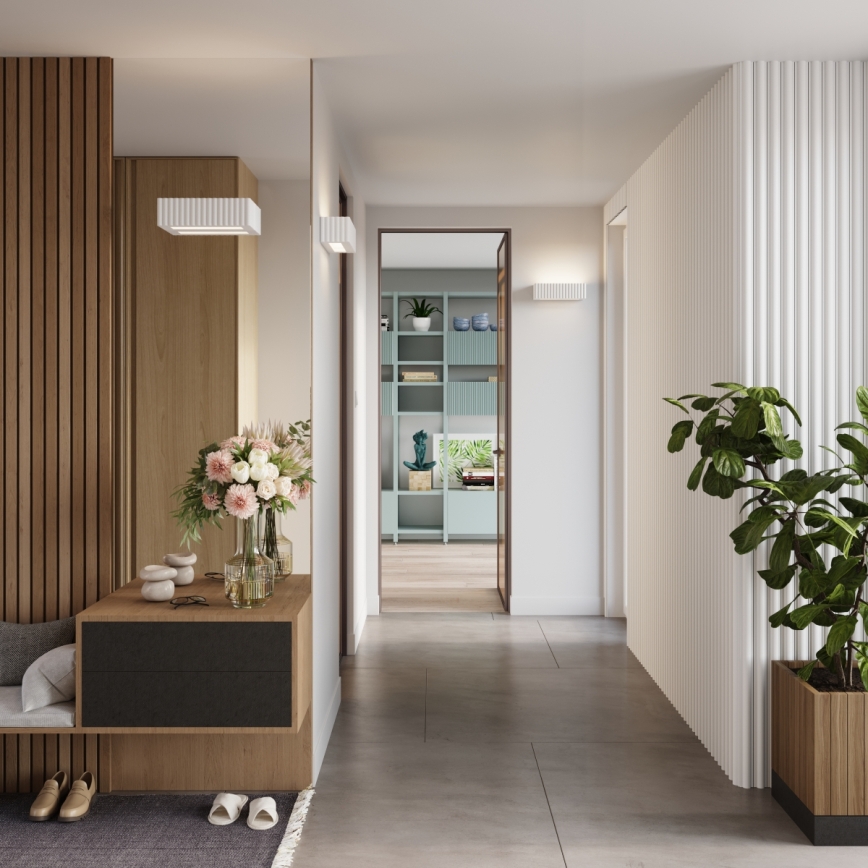 Væglampe RIGATA 1xE27/15W/230V keramisk/hvid