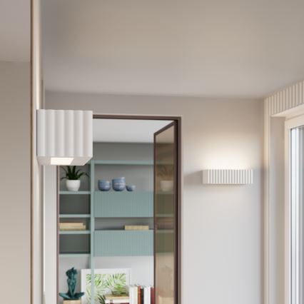 Væglampe RIGATA 1xE27/15W/230V keramisk/hvid