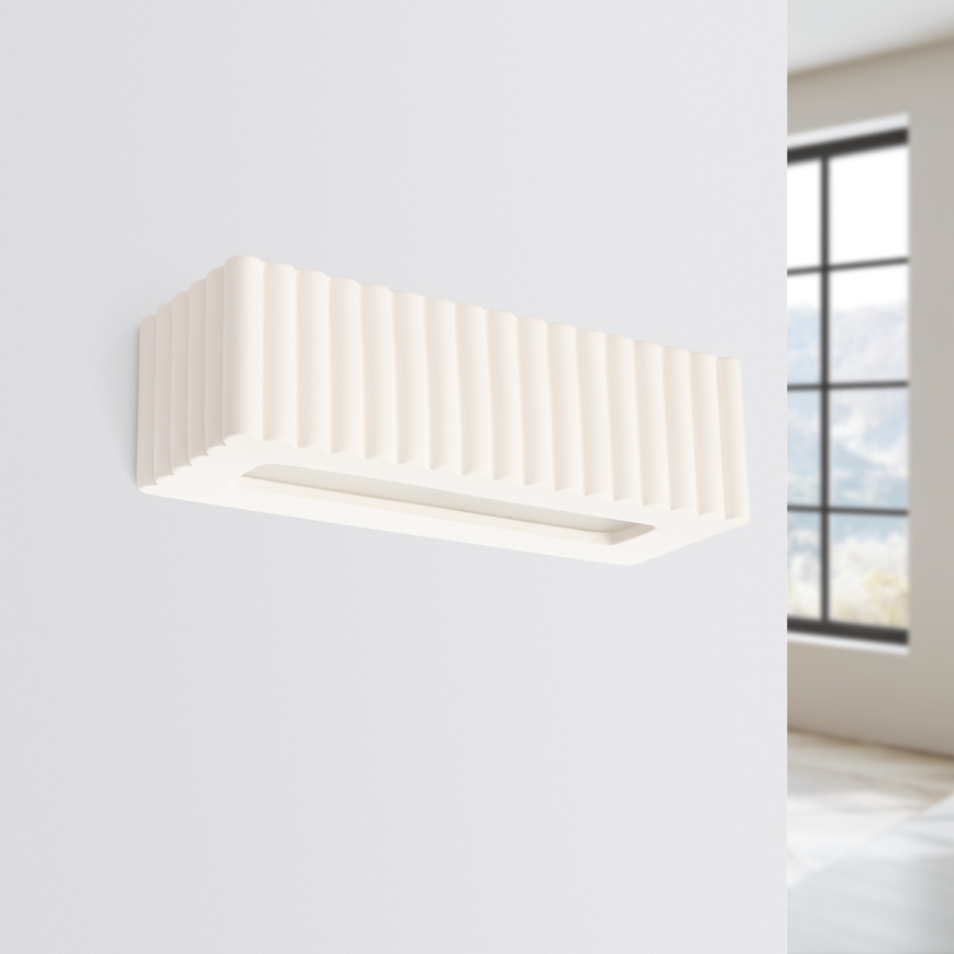 Væglampe RIGATA 1xE27/15W/230V keramisk/hvid