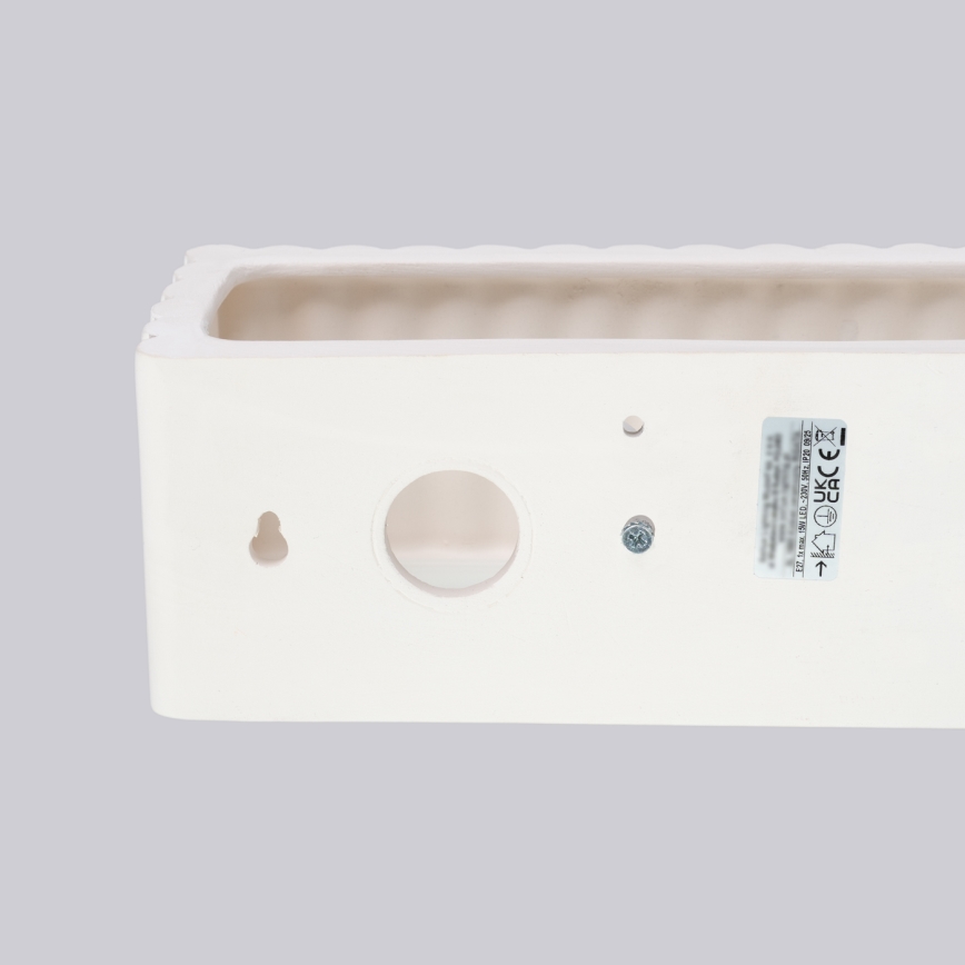 Væglampe RIGATA 1xE27/15W/230V keramisk/hvid