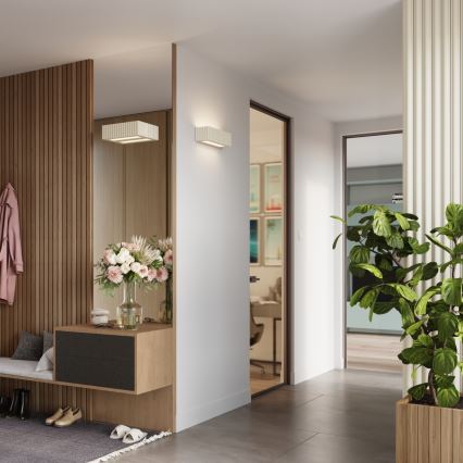 Væglampe RIGATA 1xE27/15W/230V keramik/cremefarvet