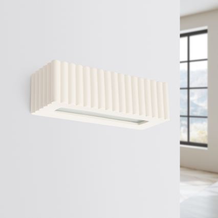 Væglampe RIGATA 1xE27/15W/230V keramik/cremefarvet