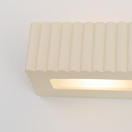 Væglampe RIGATA 1xE27/15W/230V keramik/cremefarvet