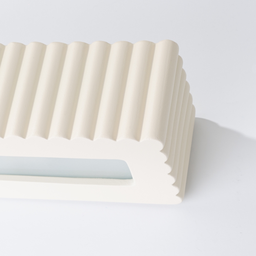 Væglampe RIGATA 1xE27/15W/230V keramik/cremefarvet