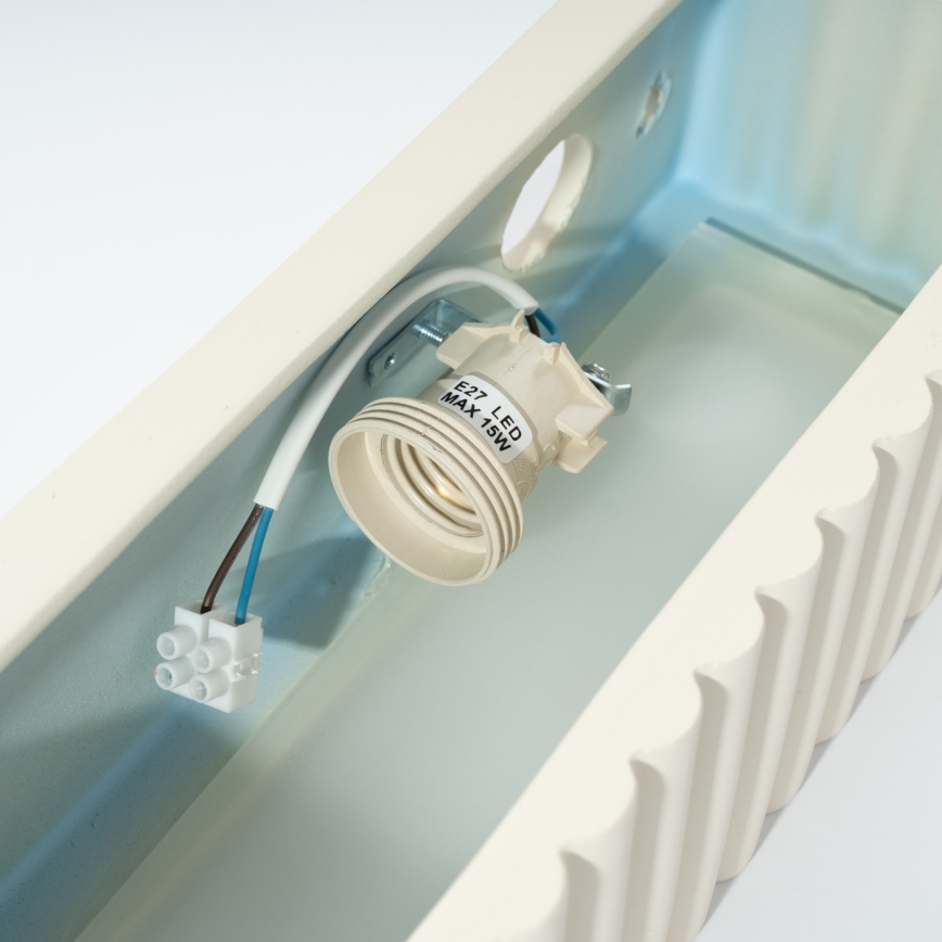 Væglampe RIGATA 1xE27/15W/230V keramik/cremefarvet