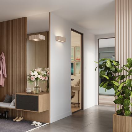 Væglampe RIGATA 1xE27/15W/230V keramik/taupe