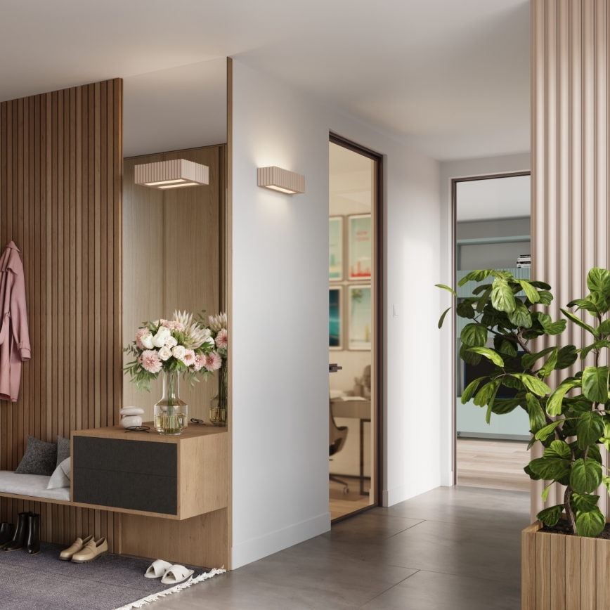 Væglampe RIGATA 1xE27/15W/230V keramik/taupe