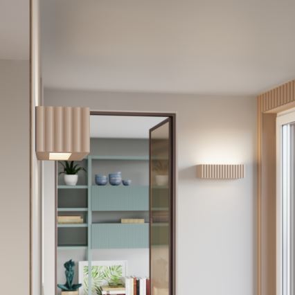 Væglampe RIGATA 1xE27/15W/230V keramik/taupe