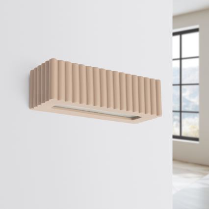 Væglampe RIGATA 1xE27/15W/230V keramik/taupe