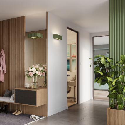 Væglampe RIGATA 1xE27/15W/230V keramisk/grøn