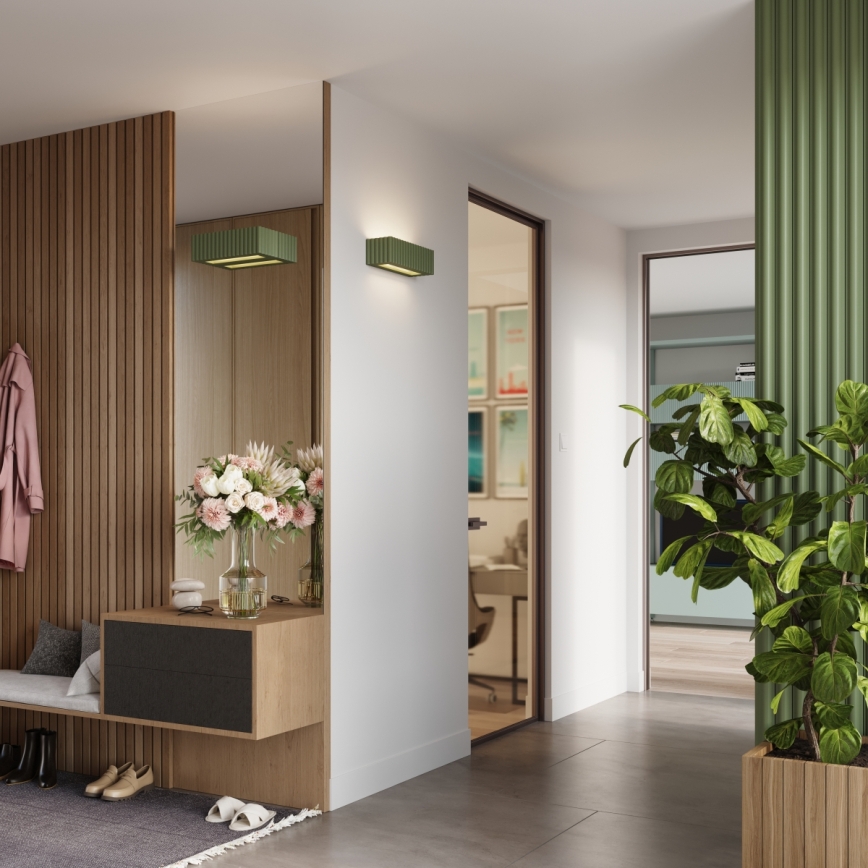 Væglampe RIGATA 1xE27/15W/230V keramisk/grøn