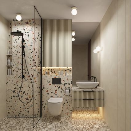 Badeværelses væglampe ZORI 1xG9/8W/230V IP44 beige