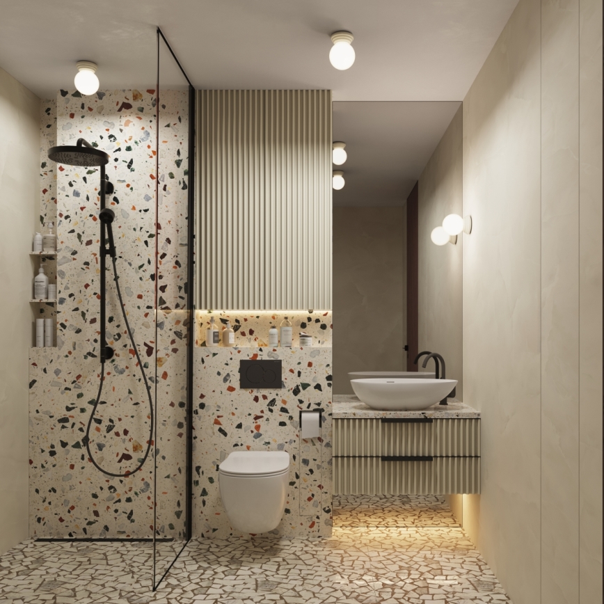 Badeværelses væglampe ZORI 1xG9/8W/230V IP44 beige