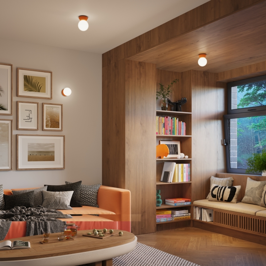 Badeværelses væglampe ZORI 1xG9/8W/230V IP44 orange