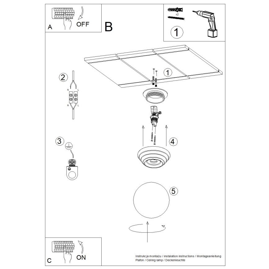 Badeværelsesloftlampe ZORI 1xG9/8W/230V Ø 12 cm IP44 gul