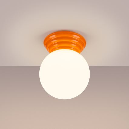 Badeværelsesloftlampe ZORI 1xG9/8W/230V Ø 12 cm IP44 orange
