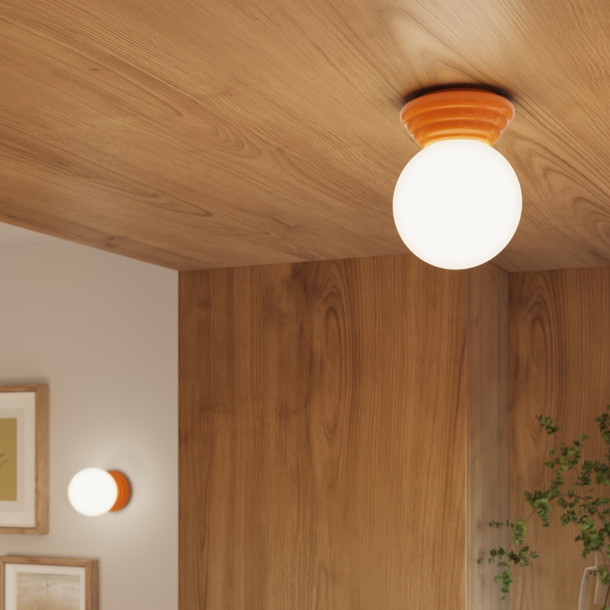 Badeværelsesloftlampe ZORI 1xG9/8W/230V Ø 12 cm IP44 orange