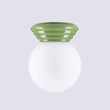 Badeværelsesloftlampe ZORI 1xG9/8W/230V Ø12 cm IP44 grøn