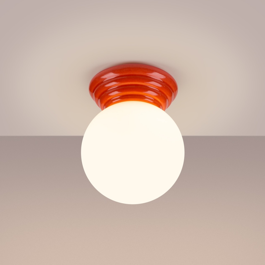 Badeværelsesloftlampe ZORI 1xG9/8W/230V Ø 12 cm IP44 rosa