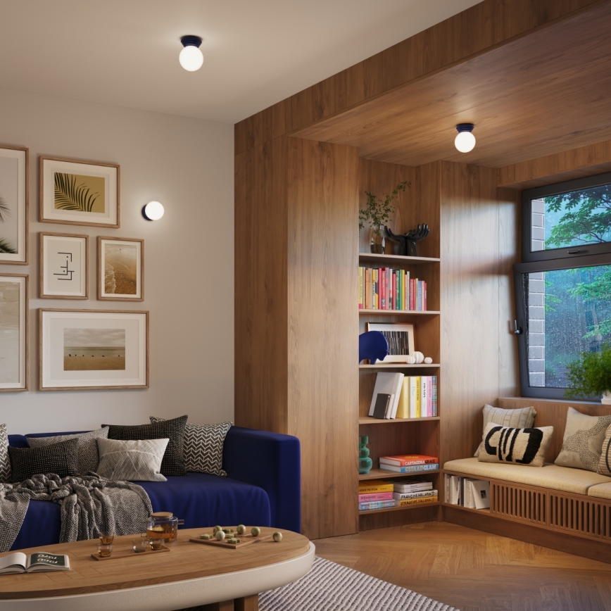 Badeværelsesloftlampe ZORI 1xG9/8W/230V Ø12 cm IP44 blå