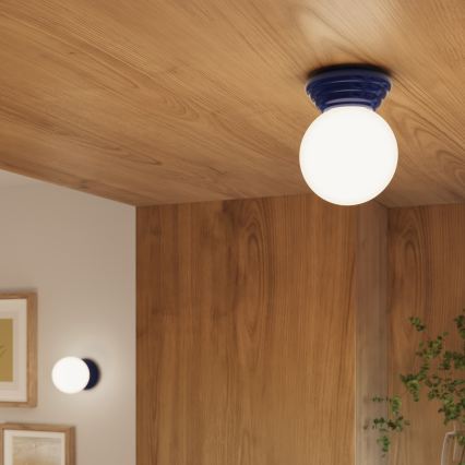 Badeværelsesloftlampe ZORI 1xG9/8W/230V Ø12 cm IP44 blå