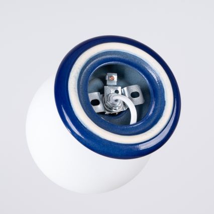 Badeværelsesloftlampe ZORI 1xG9/8W/230V Ø12 cm IP44 blå