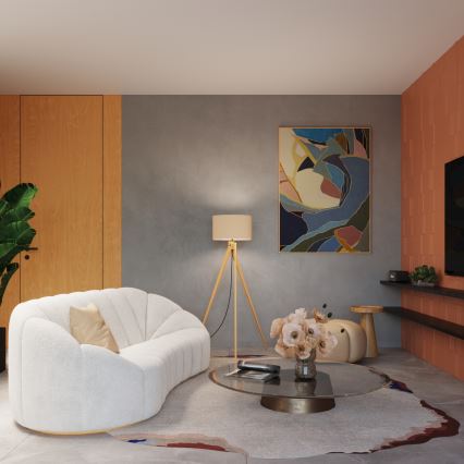 Gulvlampe NATT 1xE27/15W/230V taupe