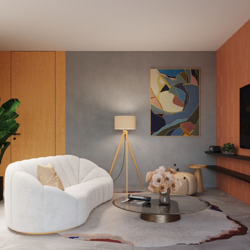 Gulvlampe NATT 1xE27/15W/230V taupe