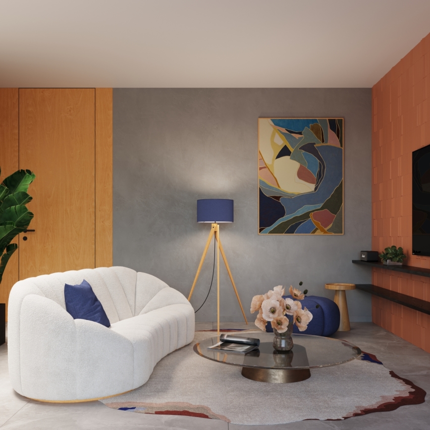 Gulvlampe NATT 1xE27/15W/230V, blå