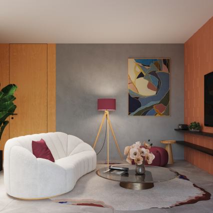 Gulvlampe NATT 1xE27/15W/230V rød