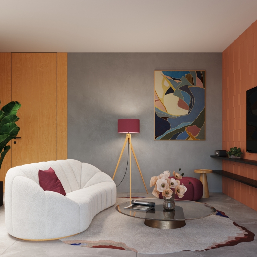 Gulvlampe NATT 1xE27/15W/230V rød