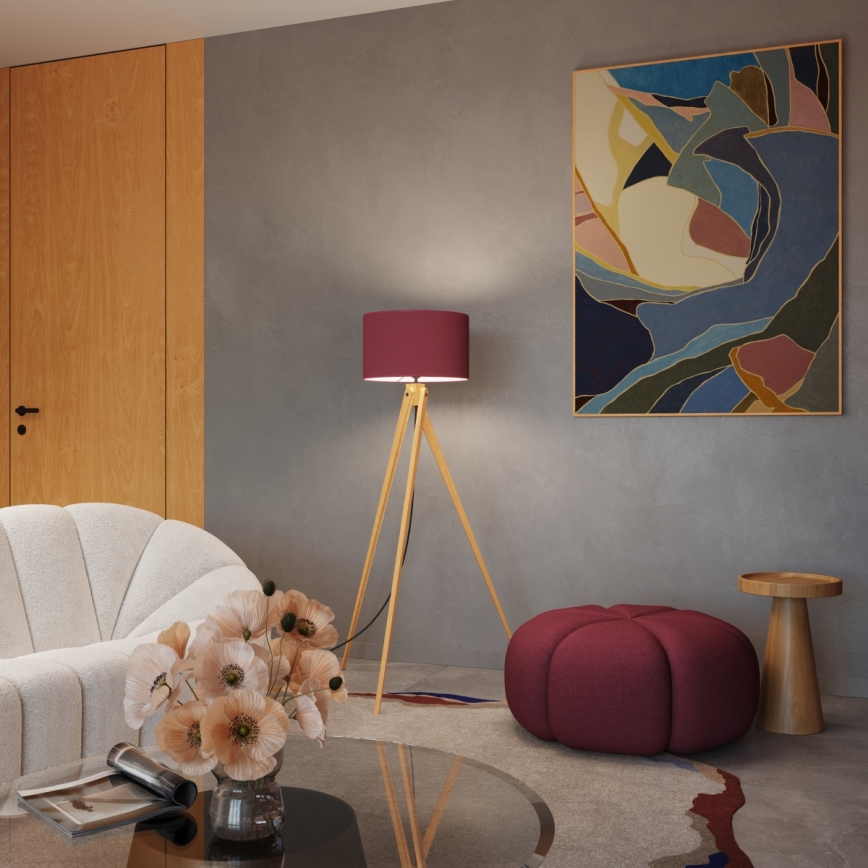 Gulvlampe NATT 1xE27/15W/230V rød