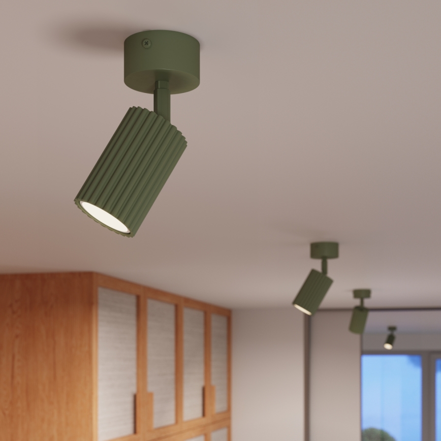 Spotlampe KARBON 1xGU10/10W/230V grøn