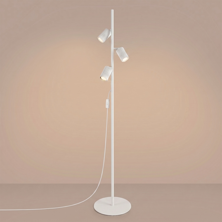 Gulvlampe KARBON 3xGU10/10W/230V hvid