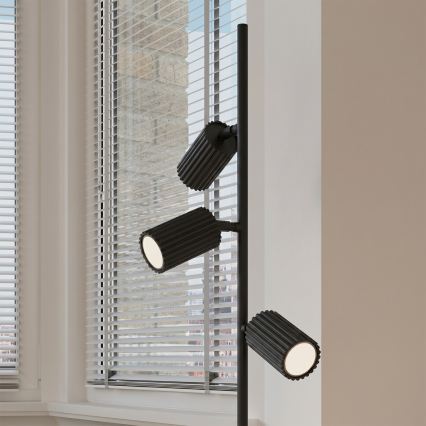 Gulvlampe KARBON 3xGU10/10W/230V sort