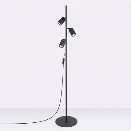 Gulvlampe KARBON 3xGU10/10W/230V sort