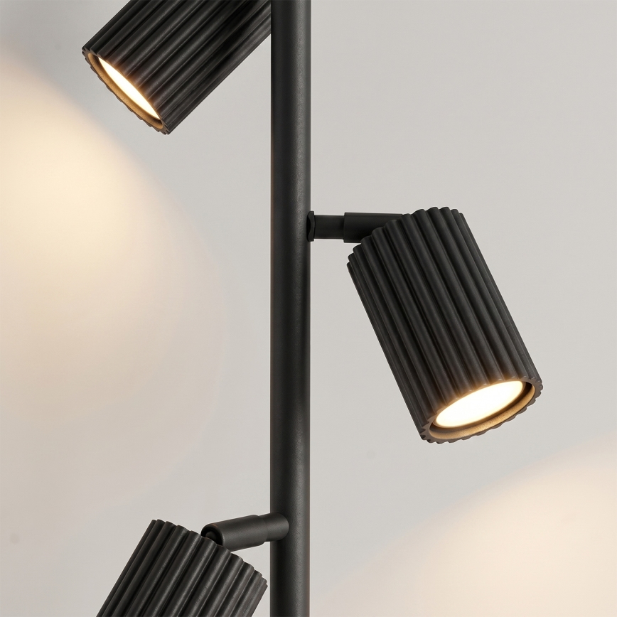 Gulvlampe KARBON 3xGU10/10W/230V sort