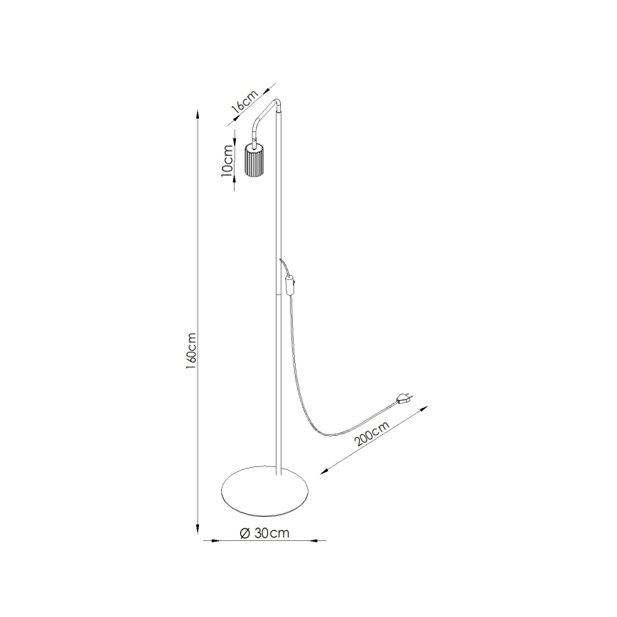 Gulvlampe KARBON 1xGU10/10W/230V cremefarvet