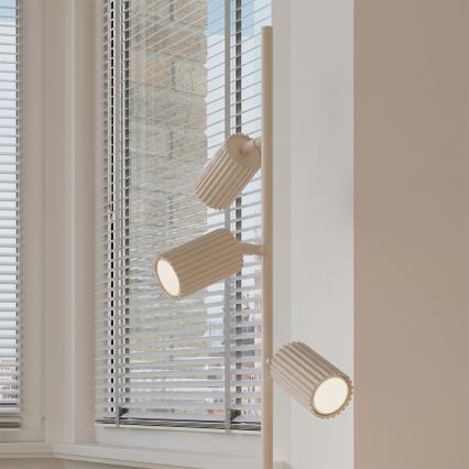 Gulvlampe KARBON 3xGU10/10W/230V cremefarvet