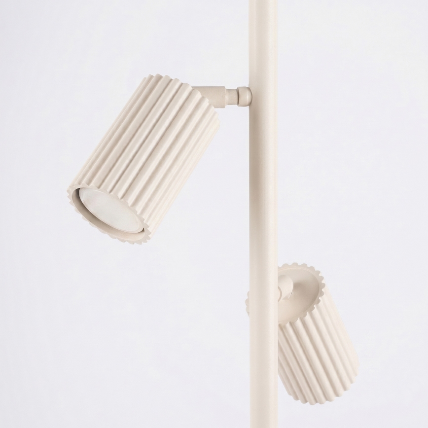 Gulvlampe KARBON 3xGU10/10W/230V cremefarvet