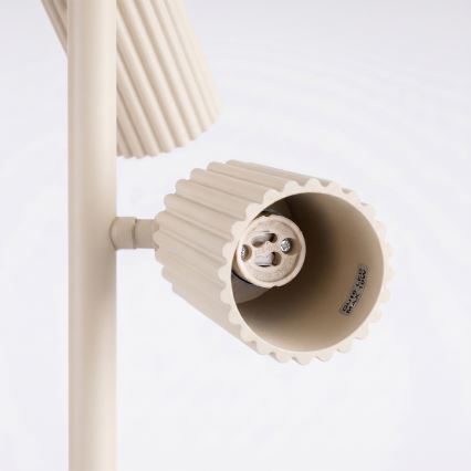 Gulvlampe KARBON 3xGU10/10W/230V cremefarvet