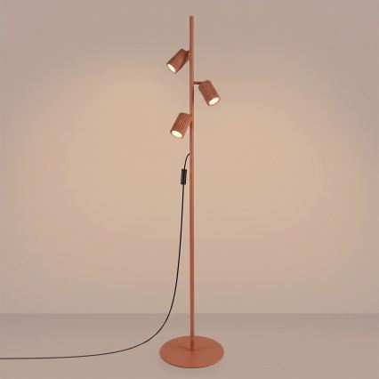 Gulvlampe KARBON 3xGU10/10W/230V orange
