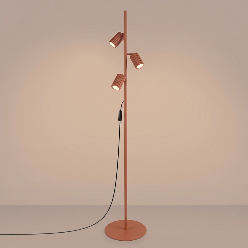 Gulvlampe KARBON 3xGU10/10W/230V orange