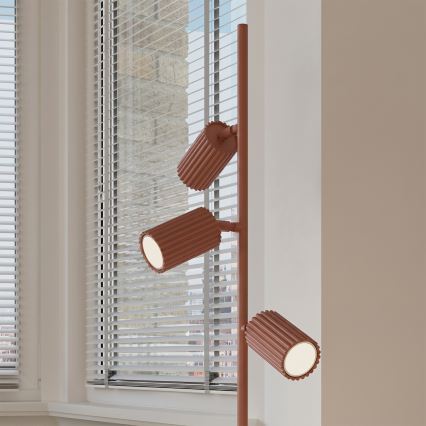 Gulvlampe KARBON 3xGU10/10W/230V orange