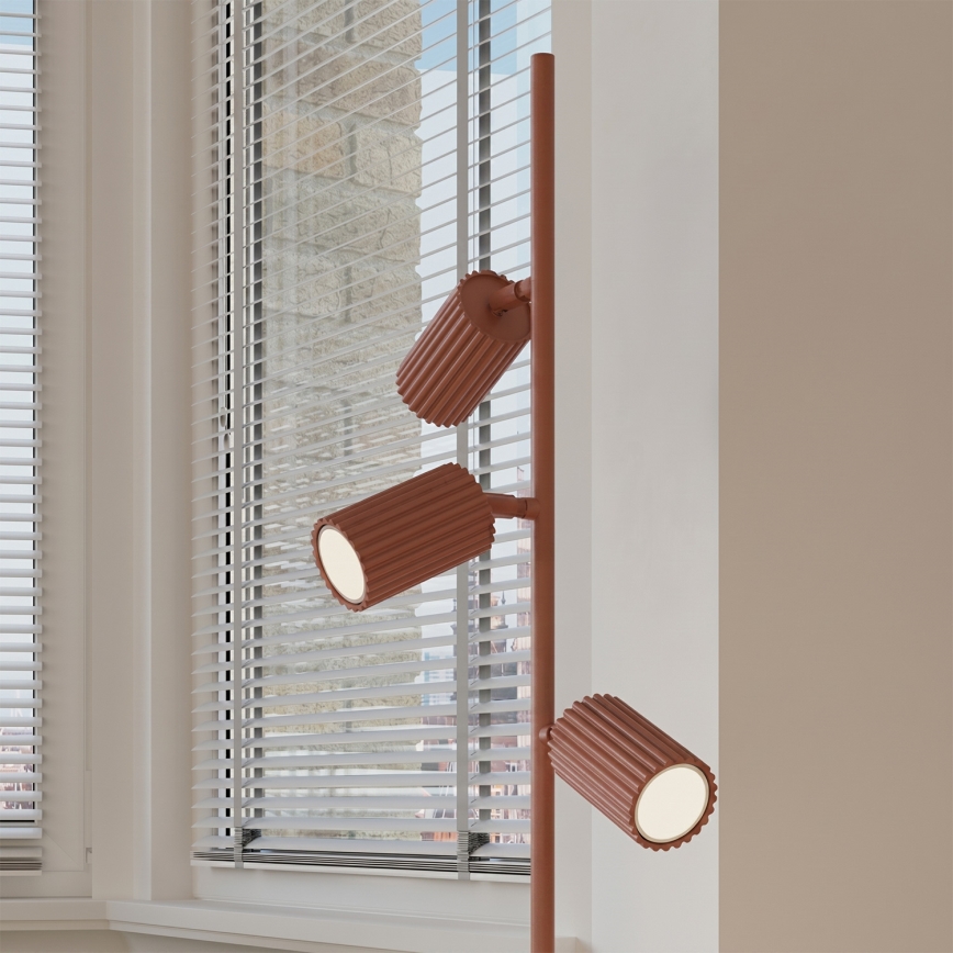 Gulvlampe KARBON 3xGU10/10W/230V orange