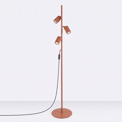 Gulvlampe KARBON 3xGU10/10W/230V orange