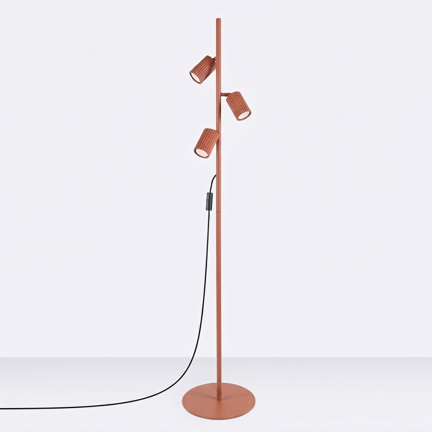 Gulvlampe KARBON 3xGU10/10W/230V orange