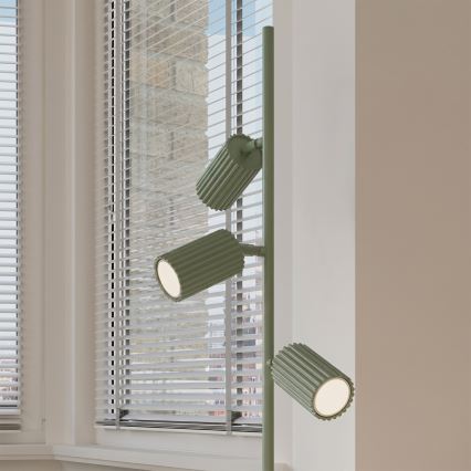 Gulvlampe KARBON 3xGU10/10W/230V grøn
