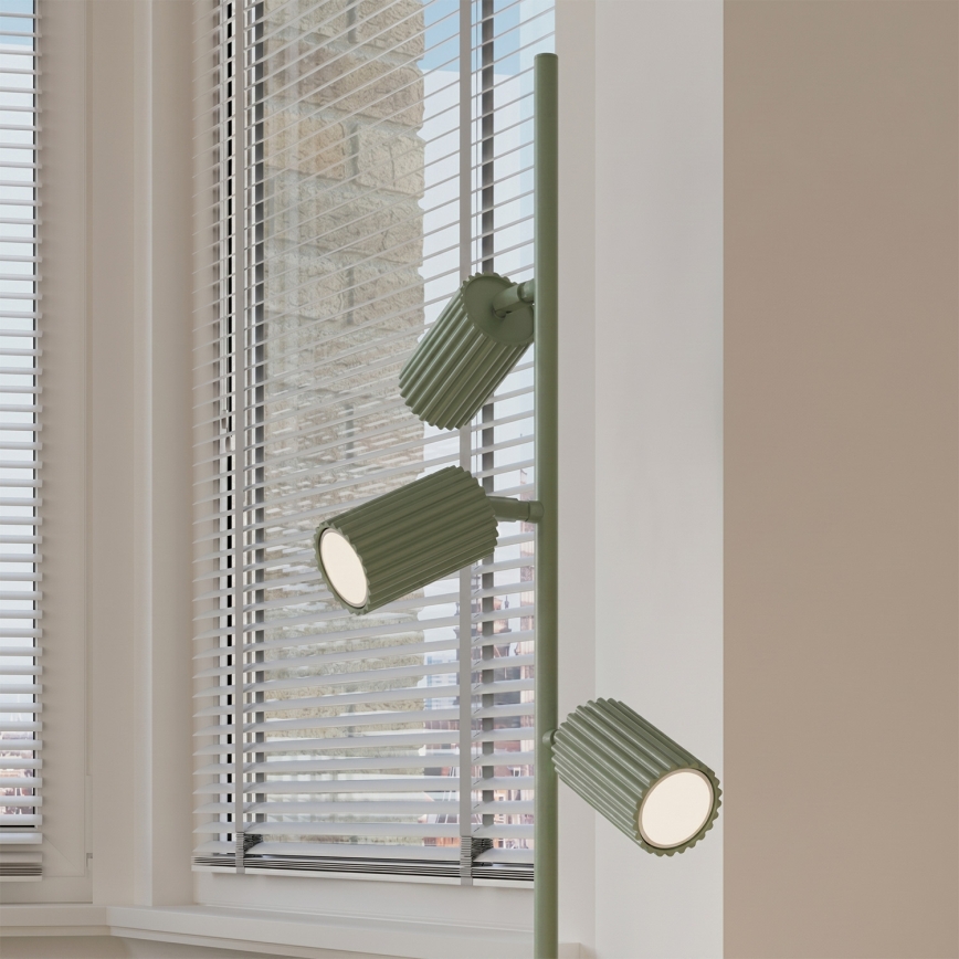 Gulvlampe KARBON 3xGU10/10W/230V grøn