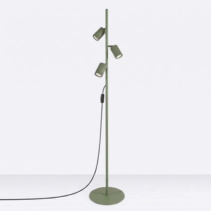 Gulvlampe KARBON 3xGU10/10W/230V grøn